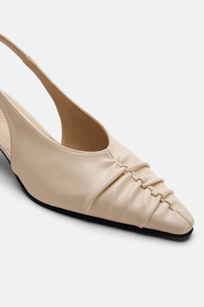 Ruched Pointed-Toe Heeled Shoes
